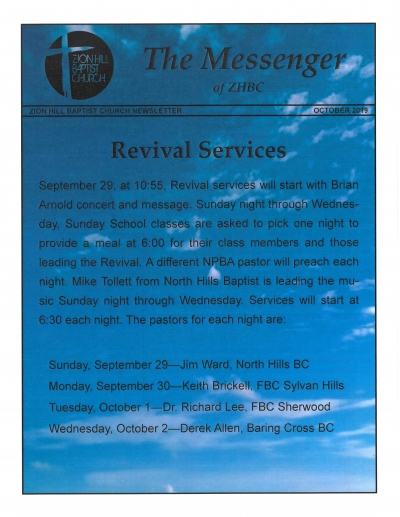 The Messenger Newsletter